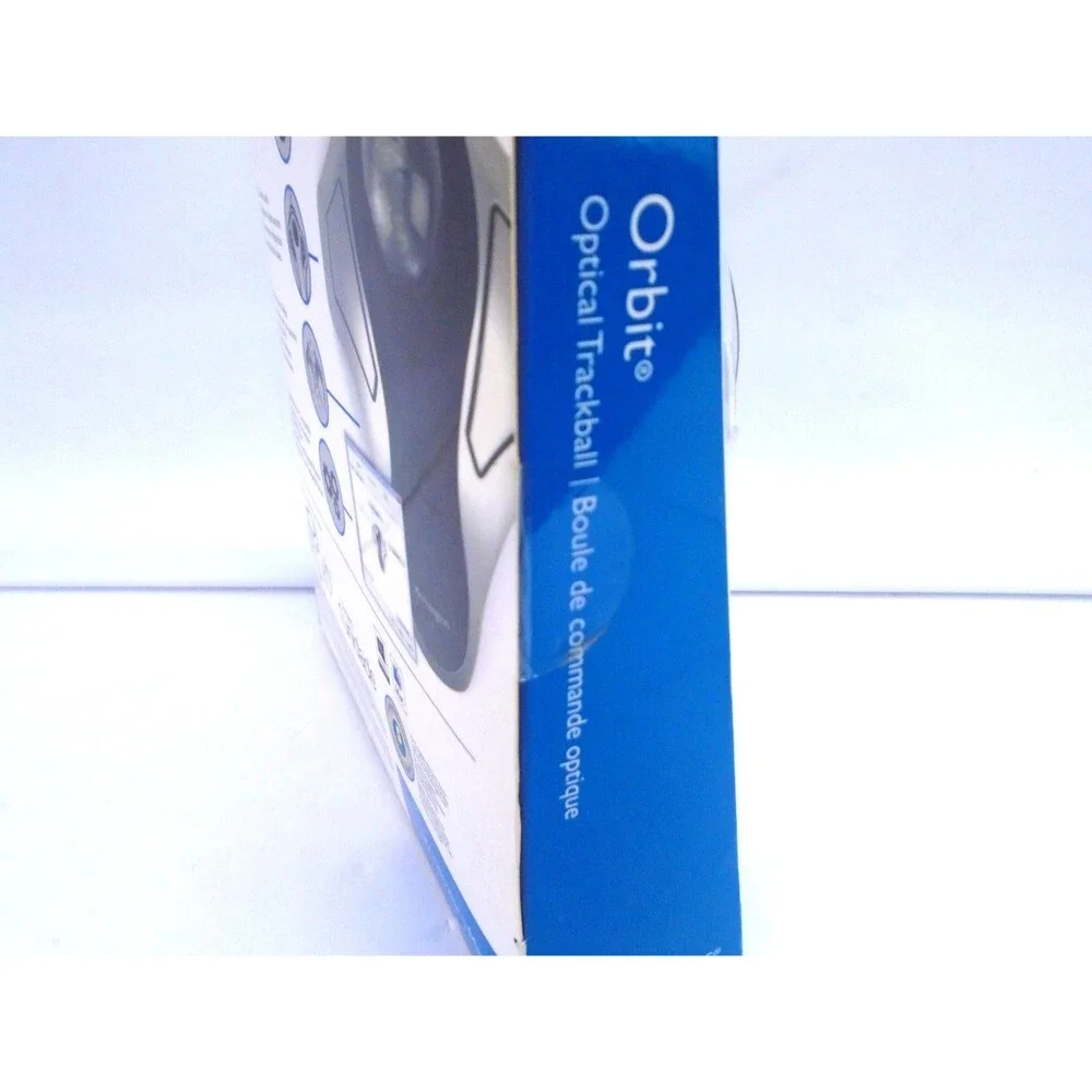 Kensington Orbit Optical Trackball Wired Mouse USB Silver Black NIB Sealed